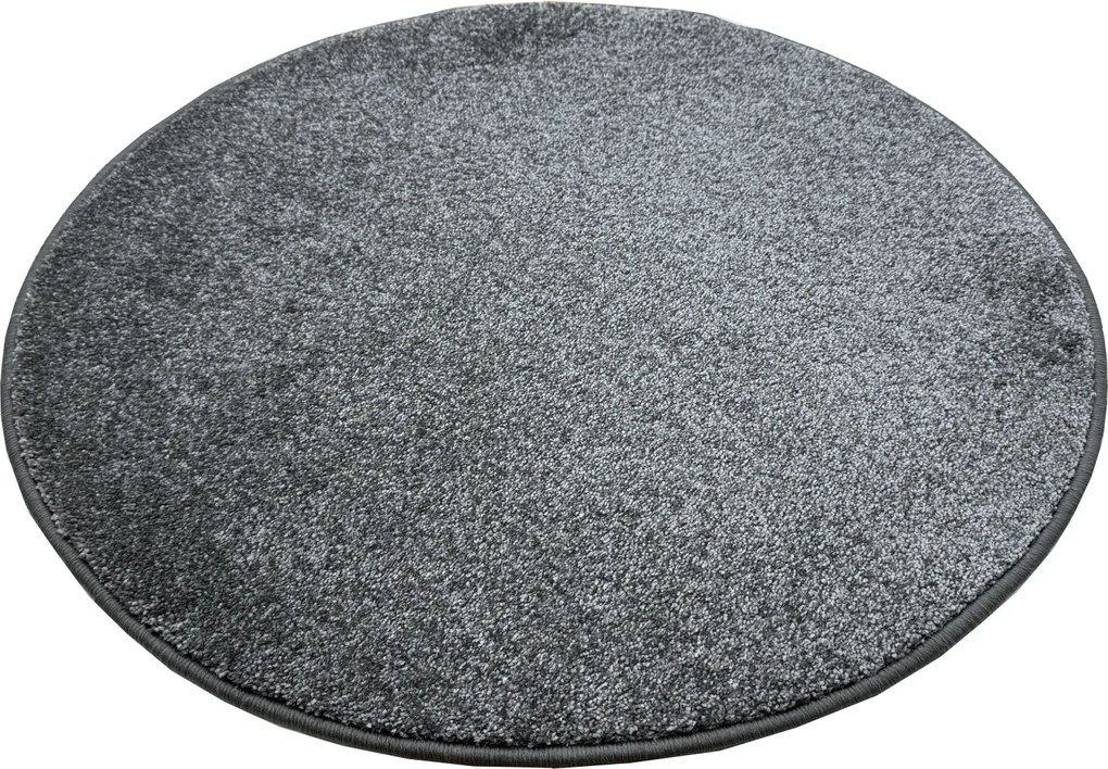 Vopi, Kusový koberec Laguna tmavo šedá kruh, 200x200 (priemer) kruh, šedá, obývacia izba