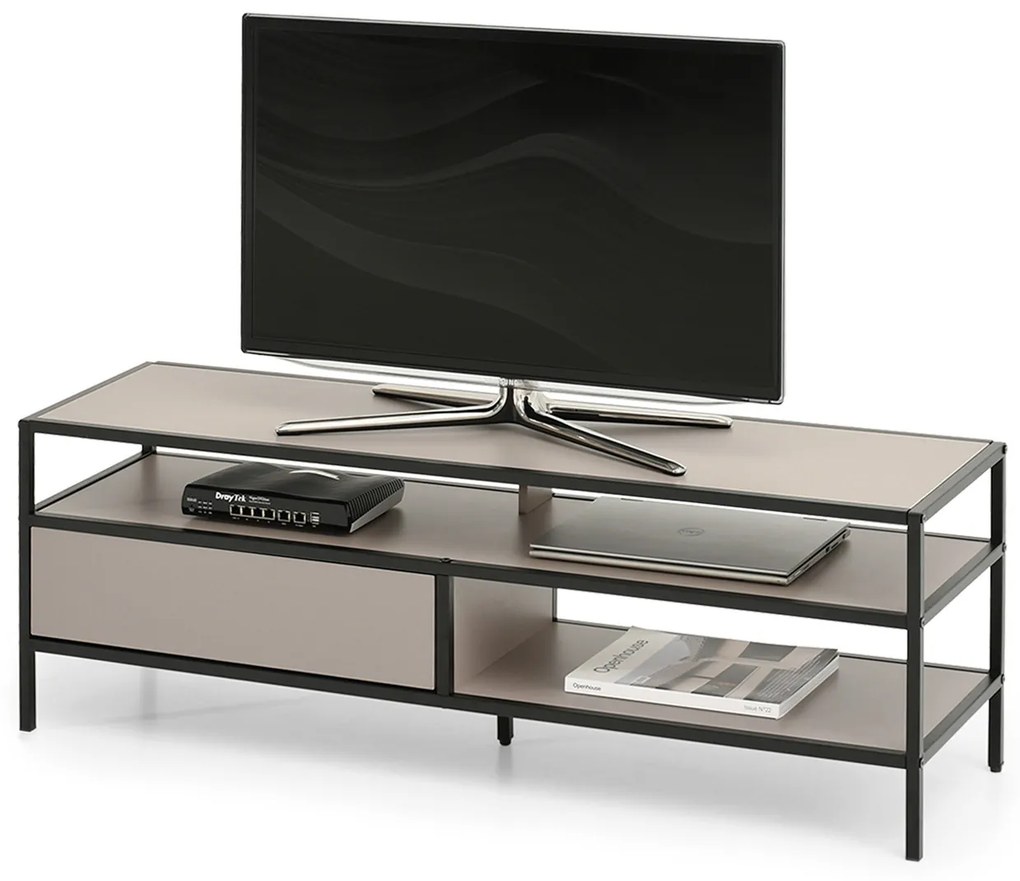 TV stolík/skrinka Subsidios (čierna). Akcia -40%. Vlastná spoľahlivá doprava až k Vám domov. 1137068