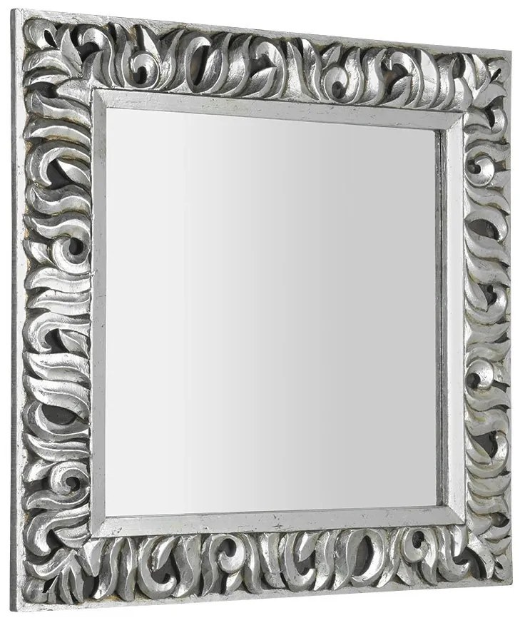 Sapho Sapho, ZEEGRAS zrkadlo v ráme, 90x90cm, strieborná Antique, IN401