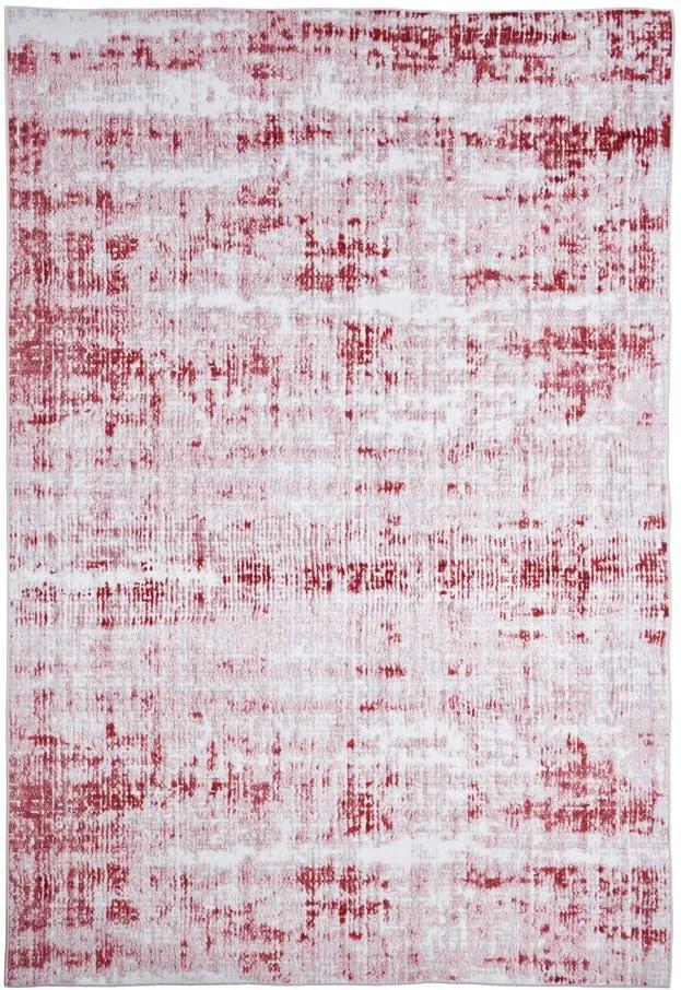 Červeno-sivý koberec Floorita Abstract Grey Burgundy, 120 × 180 cm