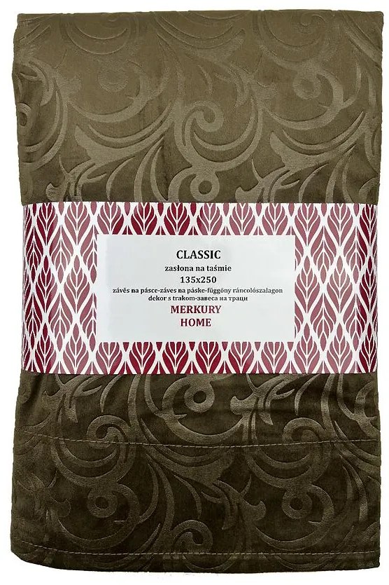 Záves Classic na páske 135x250 svetlohnedá Merkury Home