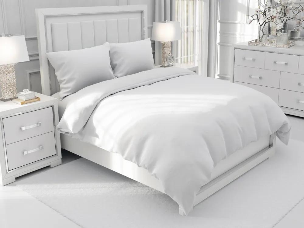 Biante Bavlnené jednofarebné posteľné obliečky Moni MO-020 Biele Predĺžené 140x220 a 70x90 cm
