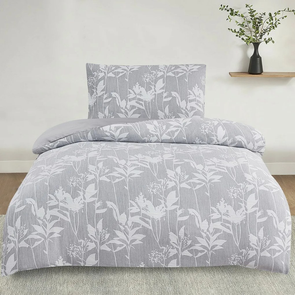 Žakárové obliečky Alabama sivá, 140 x 200 cm, 70 x 90 cm