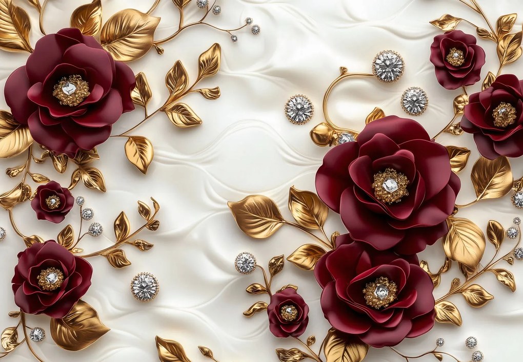 Fototapeta - Luxusné vínové kvety (147x102 cm)