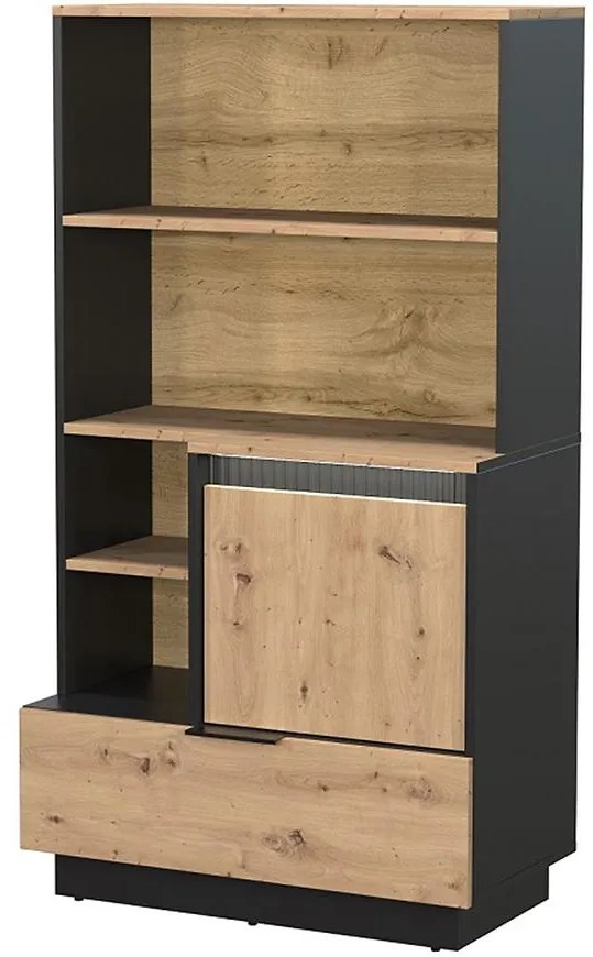 Regál 1d1s Sierro Dub Artisan/Čierna