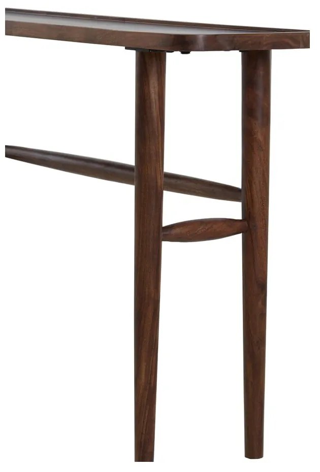 Hnedý konzolový stolík z masívu akácie 30x120 cm Qiano – Light & Living