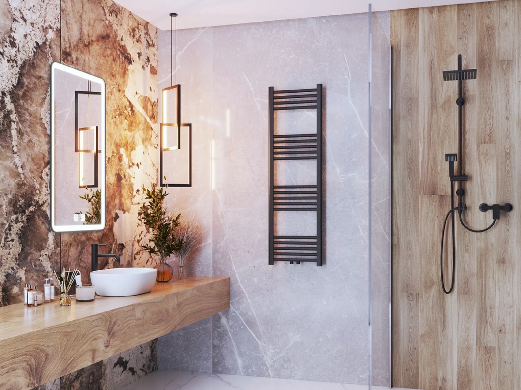 Gamma Erga Simple, vykurovacie teleso 1300x400 mm, 441 W, čierna, ERG-LAV-SIMP-13040-BK