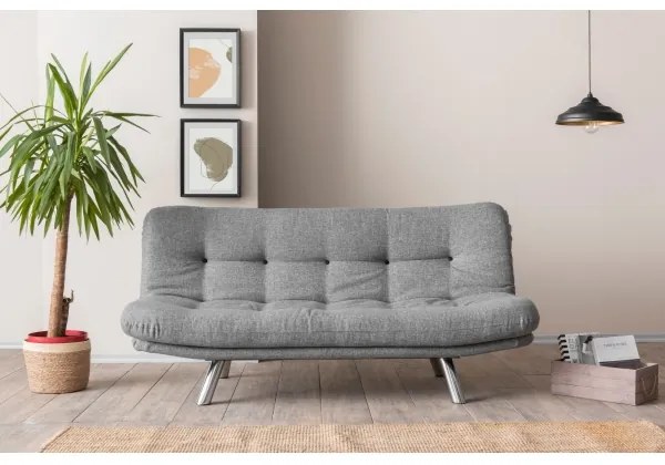 Dvojmiestná rozkladacia pohovka BINA svetlosivá