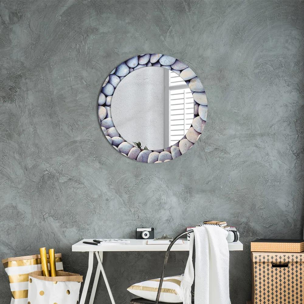 Okrúhle dekoračné zrkadlo s motívom Koleso morských kameňov fi 60 cm
