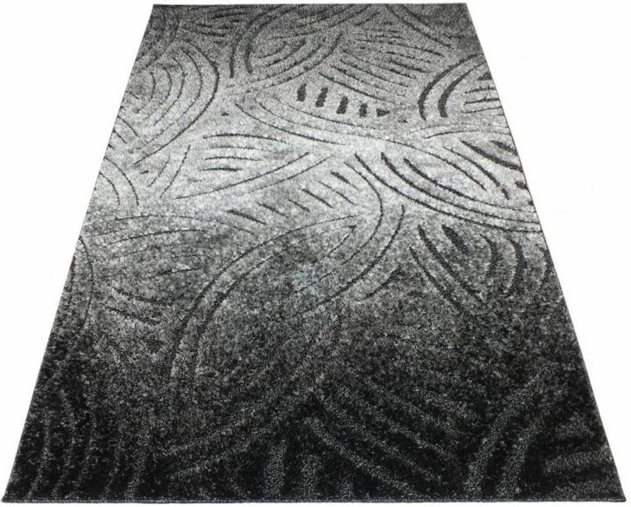Kusový koberec Shaggy vlas 30 mm Poly sivý, Velikosti 80x150cm