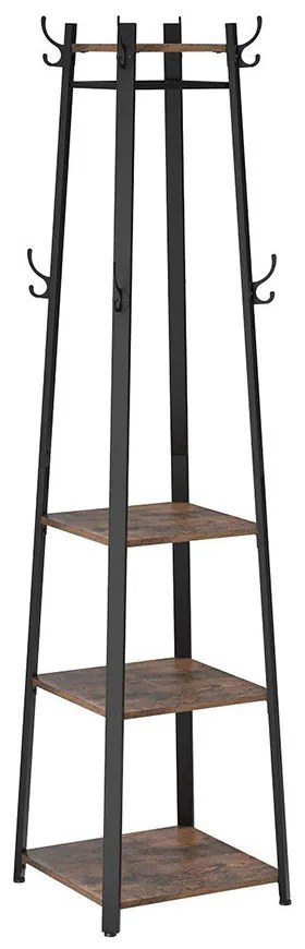 Stojanový vešiak s policami 43×43×180 cm