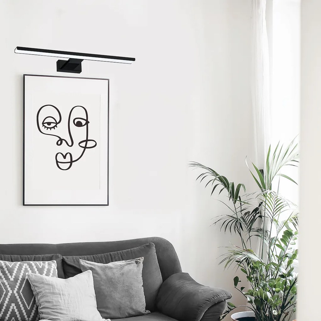 EUlight Nástenné LED svietidlo Pinto, 1x LED 12w, 3000k, (50 cm), b