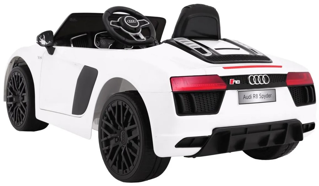 RAMIZ ELEKTRICKÉ AUTÍČKO AUDI R8 SPYDER RS EVA - NELAKOVANÉ - BIELE - 2022