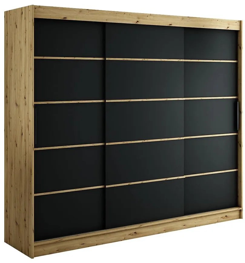 Skriňa Halifax V1 250 Dub Artisan/čierna