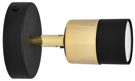 LED Nástenné bodové svietidlo TUBSSON 1xGU10/4,8W/230V čierna/zlatá