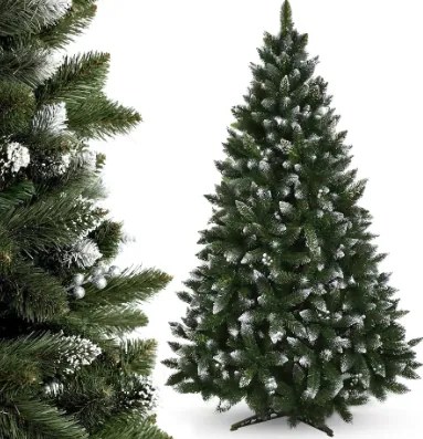 Vianočný smrek s jarabinou v striebornej farbe 150 cm
