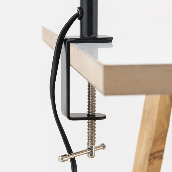 Orion - Flexibilná stolová lampa s klipom DOTTY 1xGU10/10W/230V mosadz/čierna