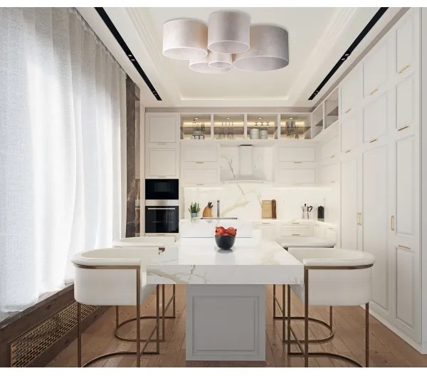 Duolla - Stropné svietidlo ROLLER PENTO 5xE27/60W/230V biela/zlatá