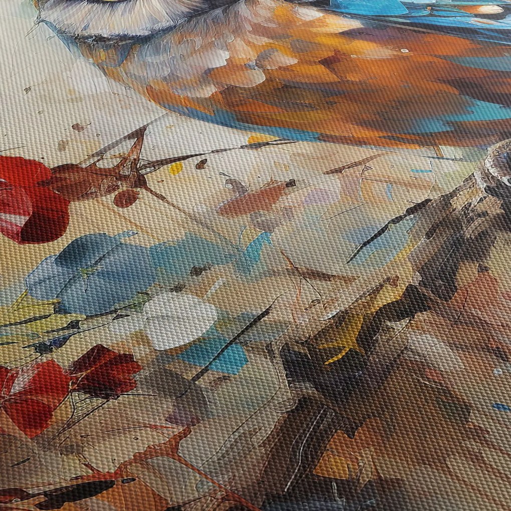 Obraz - Maľovaná sova (70x50 cm)
