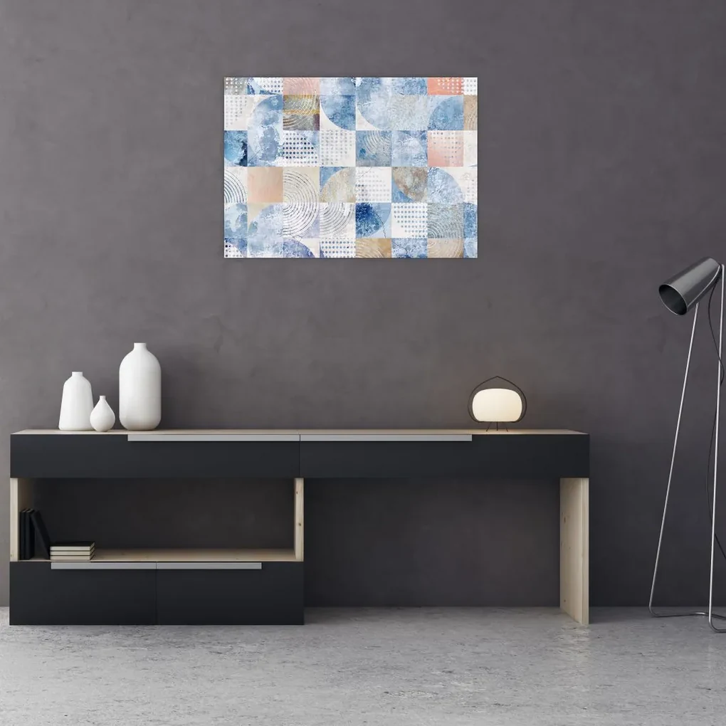 Obraz - Geometrické tvary na stene (70x50 cm)