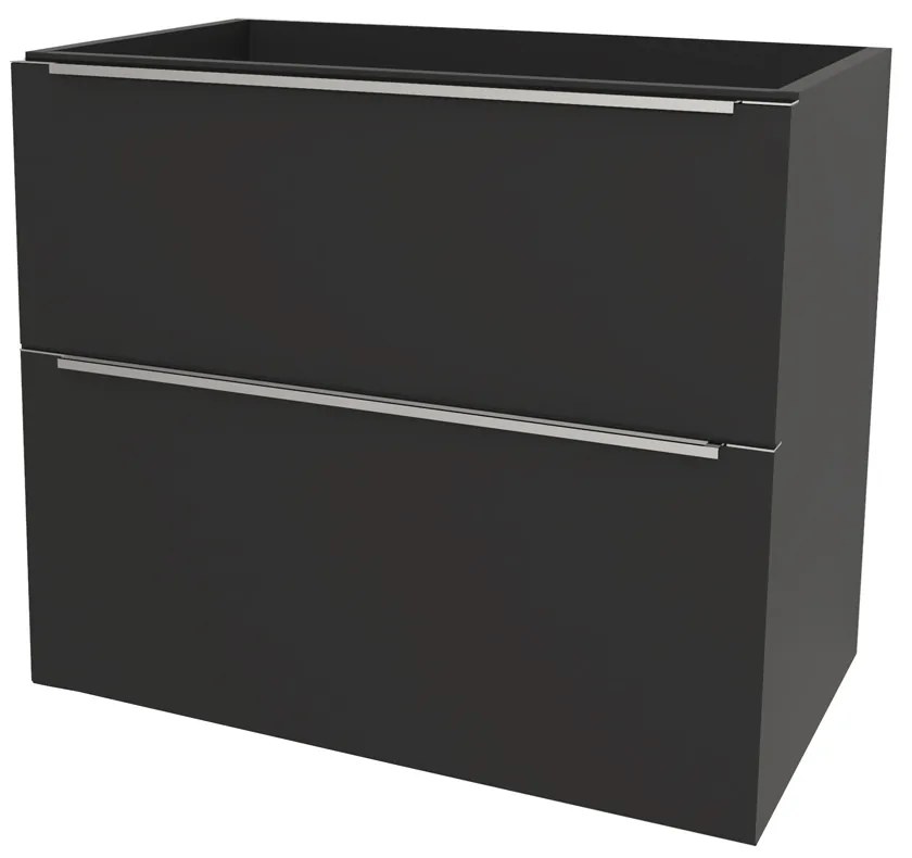 Mereo, Mereo Mailo, kúpeľňová skrinka 81 cm, chróm madlo, Multidecor, Čierna Supermat, MER-CN591SCIPM