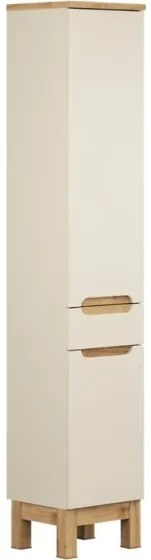 Koupelnová sestava Bali Casad Pati s deskou, umyvadlem a skříňkami 60 cm kašmírová/dub wotan