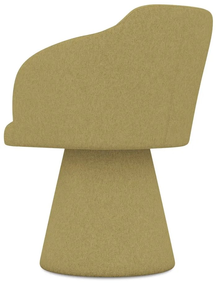 Čalúnené jedálenské kreslo v horčicovej farbe Kanoa – Makamii