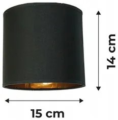 BERGE Závesné stropné svietidlo LED drevený trámový 2xE27 Luster Loft Lampshade Gold