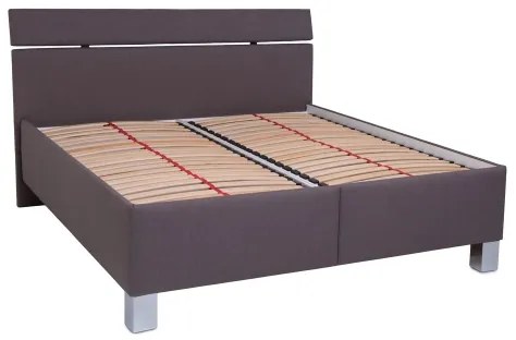 Čalúnená posteľ ALIS 180×200 cm s matracom a úložným priestorom, hnedá