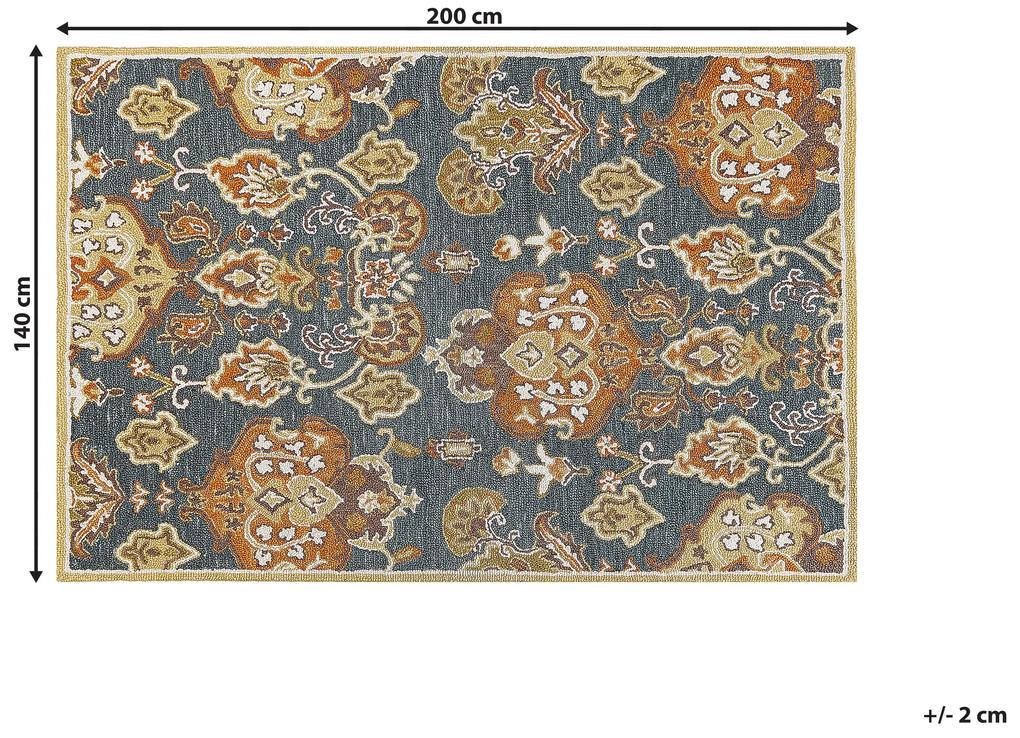 Vlnený koberec 140 x 200 cm viacfarebný UMURLU Beliani