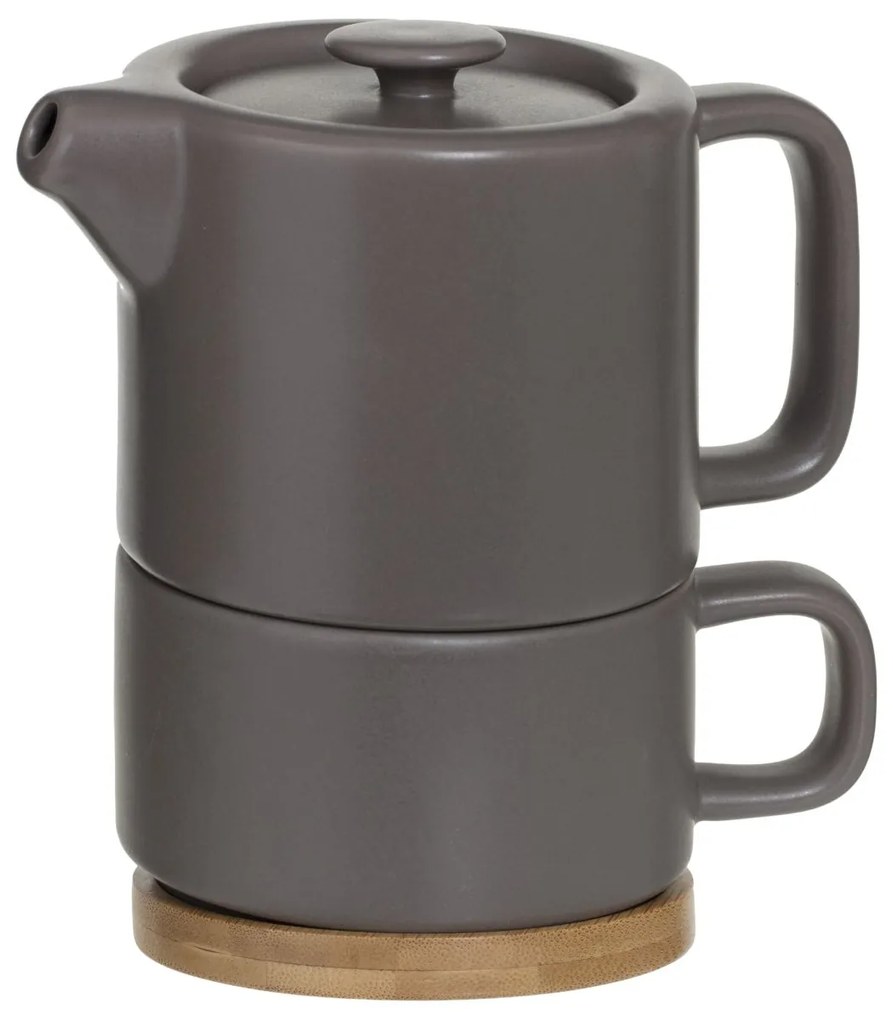 Čajový/kávový set so sitkom Natural Taupe