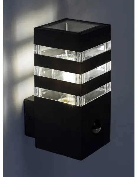 Rabalux 77025- Vonkajšie nástenné svietidlo so senzorom ANKARA 1xE27/12W/230V IP44