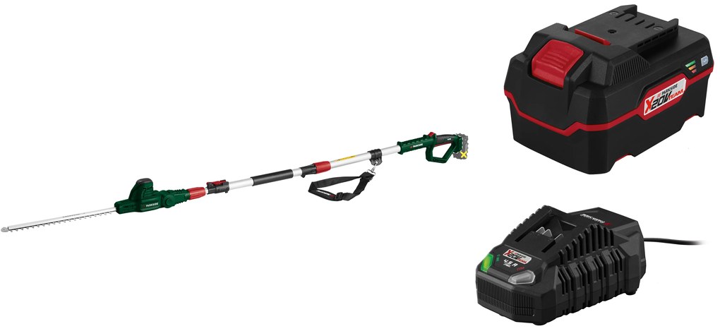 Parkside®  Aku teleskopické nožnice na živý plot Pthsa 20-Li D5 + Akumulátor 20 V/4 Ah PAP 20 B3 + Nabíjačka 20 V/4,5 A  (800010826)