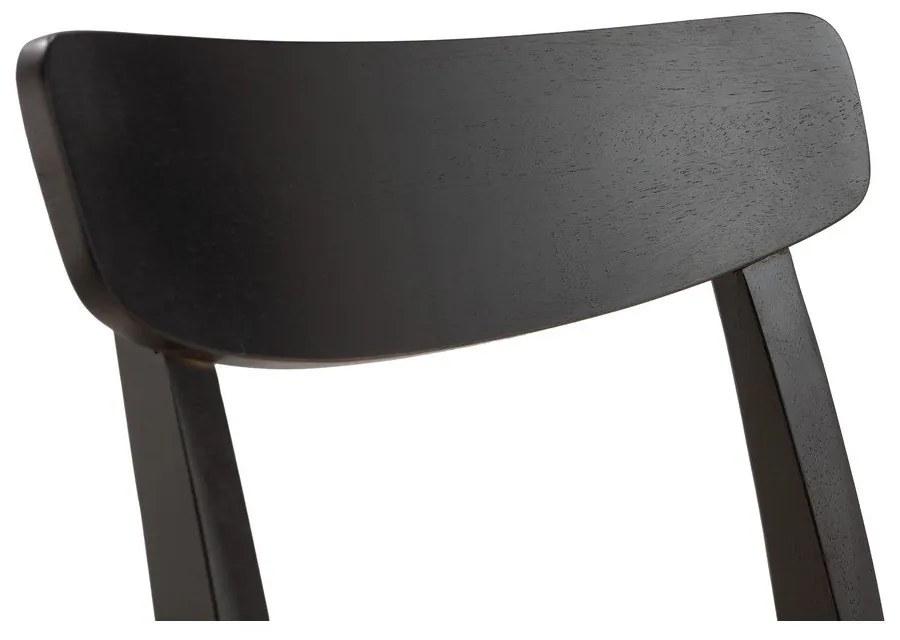 Čierne jedálenské stoličky v súprave 2 ks z kaučukového dreva Biel – MOME