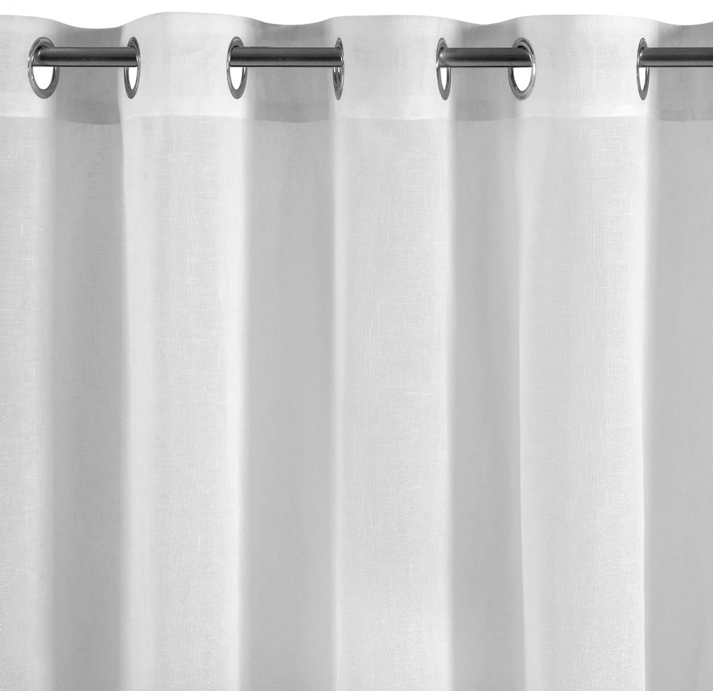 ZÁCLONA NA KRÚŽKOCH VIOLA 300X145 CM BIELA