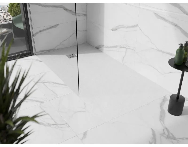 Mexen Stone+, obdĺžniková vanička z minerálneho kompozitu 180 x 80 cm, biela, 44108018