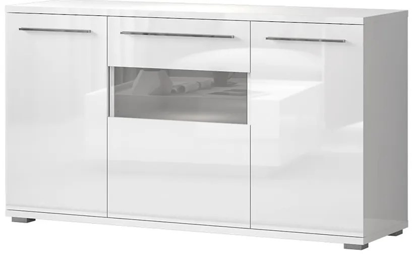 Komoda Piano K150-3KS/PN-70/KA/70 lakované crystal white