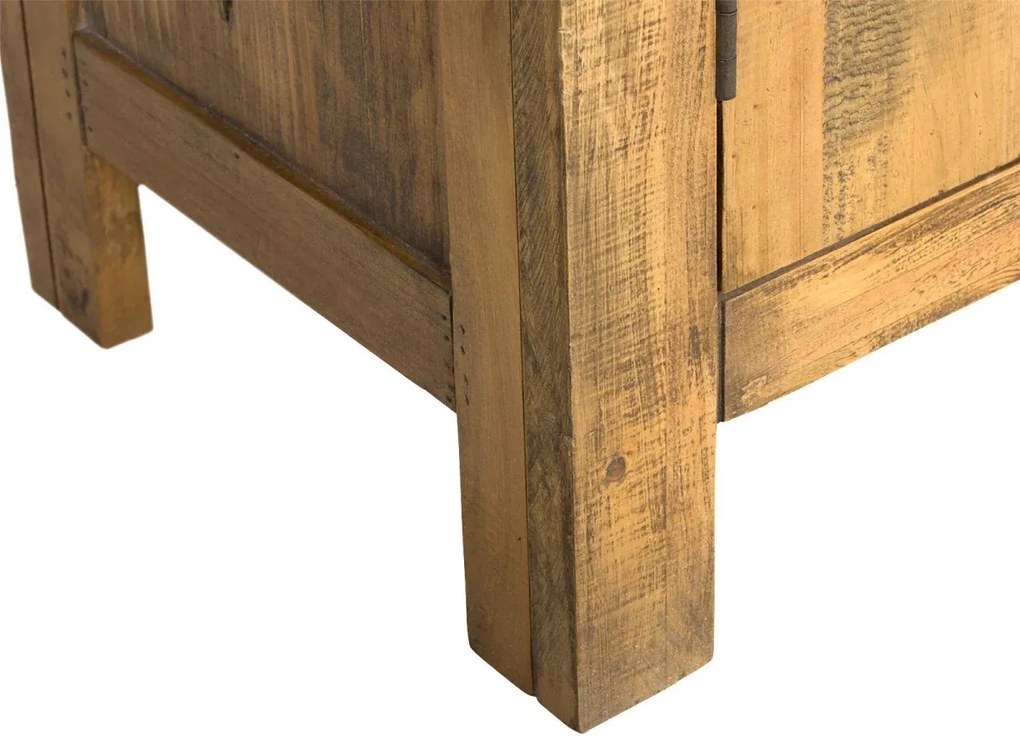 furniture-nabytek.cz - Masívna kúpeľňová skrinka Rangún z recyklovanej borovice, lakovaná, hnedá – 48×32×170 cm