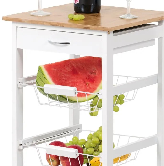 BONTEC Regál, mdf, biela, DR-043 Farba: Biela