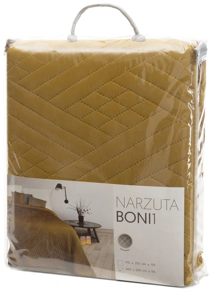 EUROFIRANY PREHOZ NA POSTEĽ BONI1 200X220 CM HORČICOVÝ