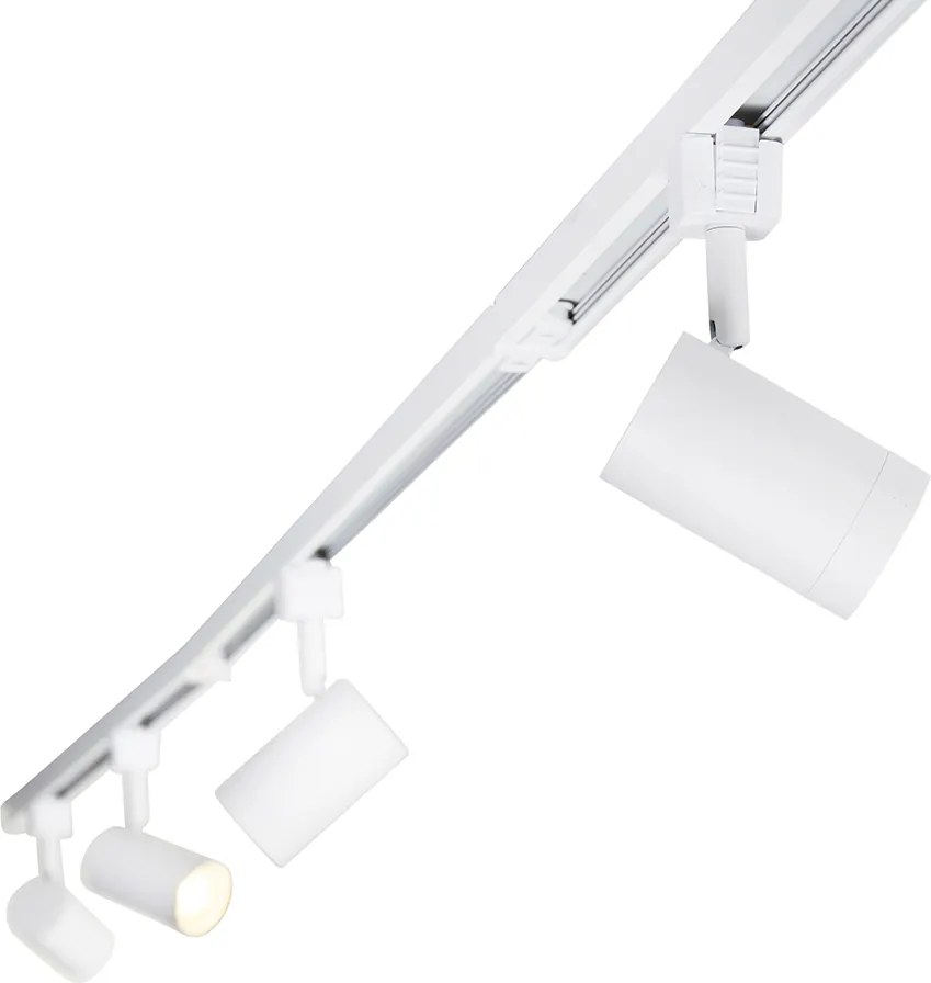 Inteligentný 1-fázový koľajnicový systém so 14 reflektormi biely vrátane Wifi GU10 - Jeana