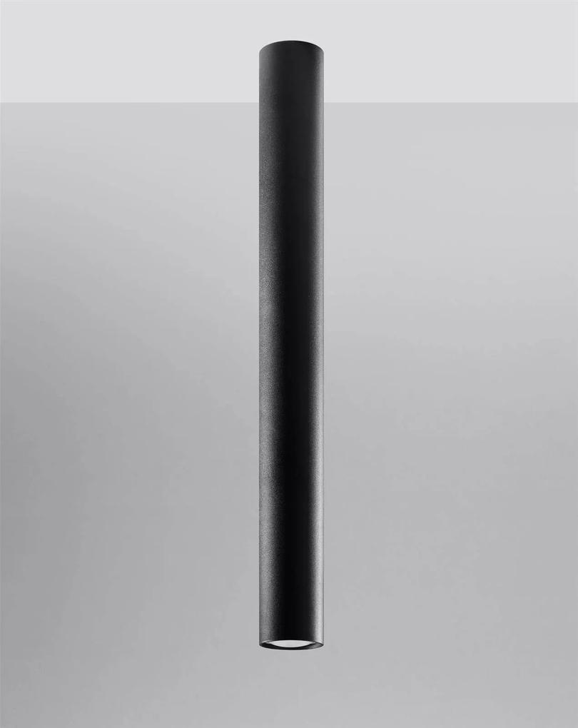 Stropné svietidlo Lagos, 1x čierne kovové tienidlo, (60 cm)