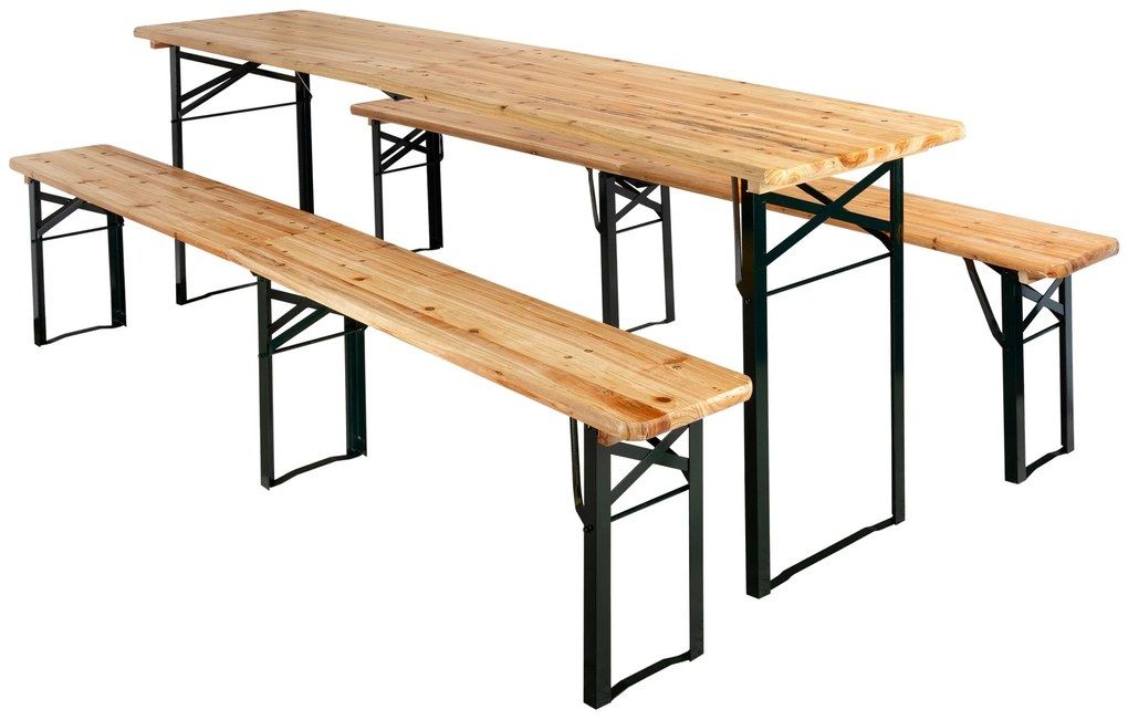 Súprava záhradného nábytku LAGER z masívu hnedá