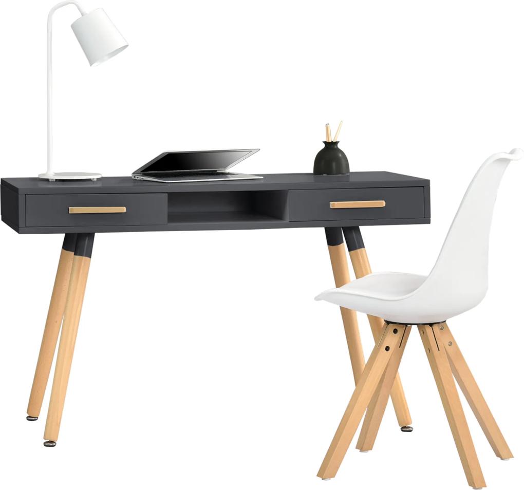 [en.casa]® Dizajnový stôl HTST-3263 so stoličkou HTMS-2852