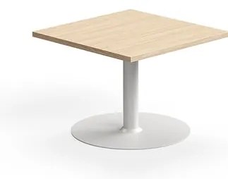 Konferenčný stolík VERTICUS, 700x700x500 mm, dub/biela