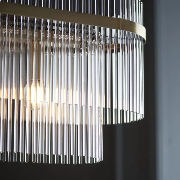 Endon 112573 - Luster na reťazi MARIETTA 4xE14/6W/230V mosadz/číra