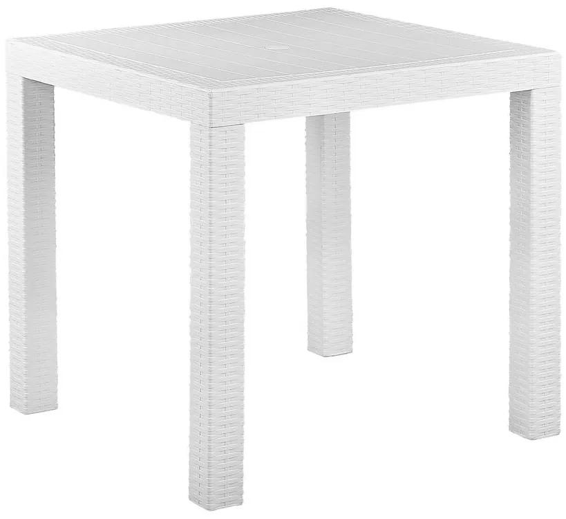 Záhradný stôl 80 x 80 cm biely FOSSANO Beliani