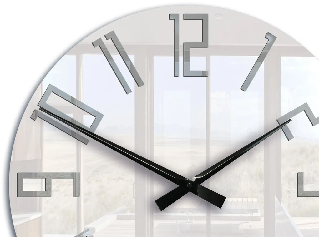 Nástěnné hodiny Slim 59 cm bílé/šedé