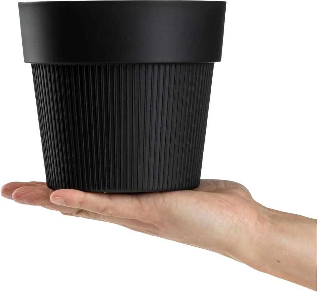 Květináč SILVA LINE 13,8x16 cm černý