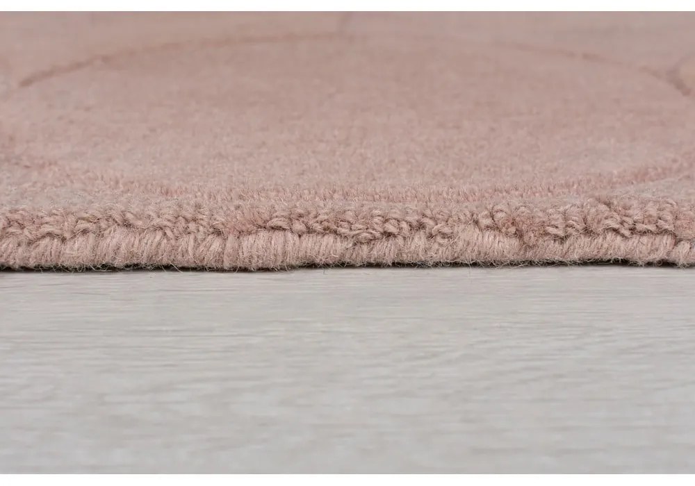 Ružový koberec z vlny Flair Rugs Gigi, 120 × 170 cm
